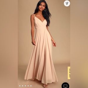 Lulu’s Blush Pink Gown Size Sm